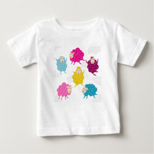 Colorful Happy Sheep Kids T-Shirt