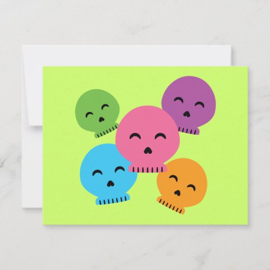 Colorful Happy Skulls (Front)