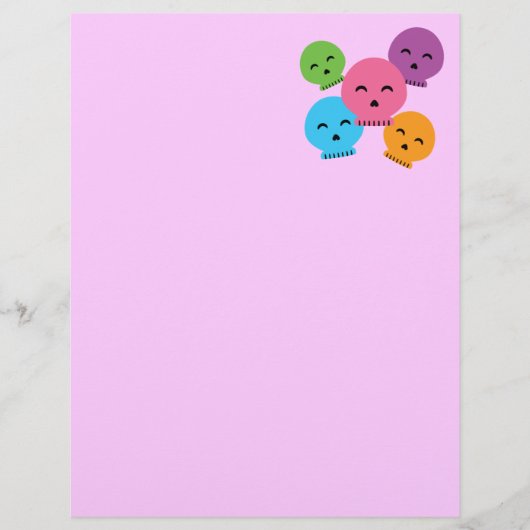 Colorful Happy Skulls (Front)