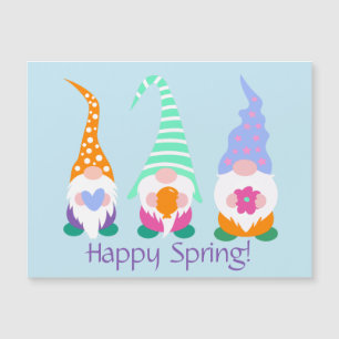 Colorful Happy Spring Gnomes Greetings