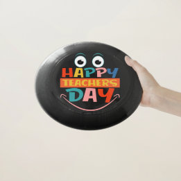 Colorful Happy Teachers Day Funny Face Wham-O Frisbee