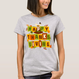 Colorful Happy Thanksgiving T-Shirt