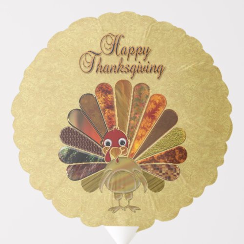 Colorful Happy Thanksgiving Turkey Balloon