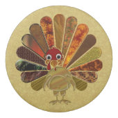 Colorful Happy Thanksgiving Turkey Eraser (Back)