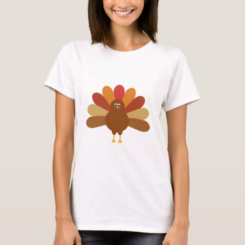Colorful Happy Thanksgiving Turkey T_Shirt