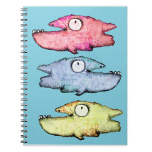 Colorful happy toothy fish in the sea