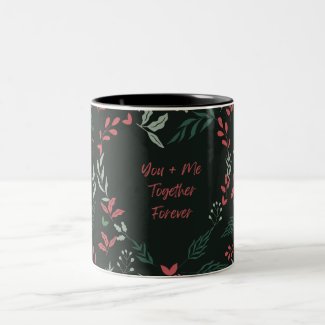 Colorful Happy Valentine's Day Flower Pattern Mug