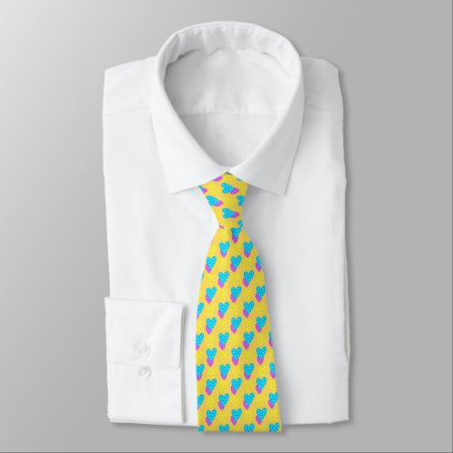 Colorful Happy Vanentines Day Heart Neck Tie