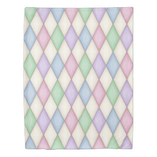 Colorful Harlequin Diamond Check (Double Sided) Duvet Cover