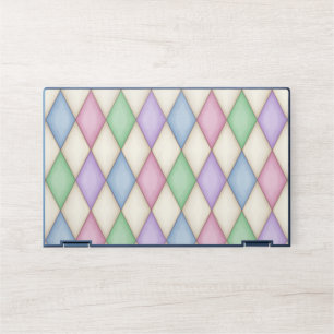 Colorful Harlequin Diamond Check Pattern HP Laptop Skin