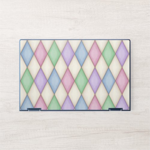 Colorful Harlequin Diamond Check Pattern HP Laptop Skin