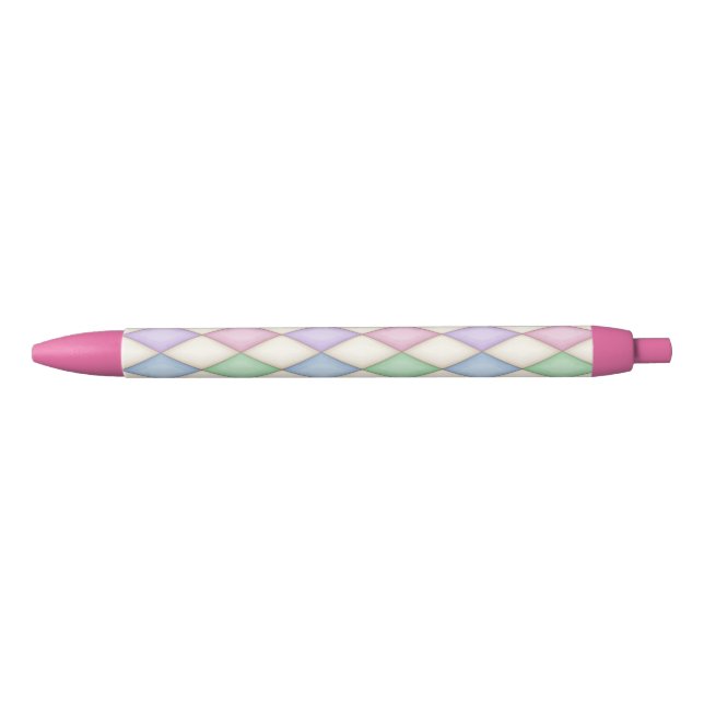 Colorful Harlequin Diamond Check Pattern Pen (Front)