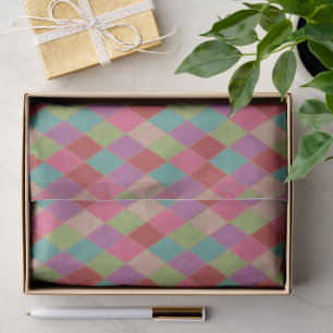 Colorful Harlequin Diamonds Tissue Paper 