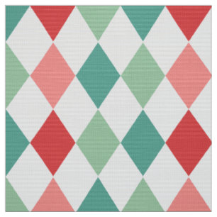 Colorful Harlequin Geometric Pattern Fabric