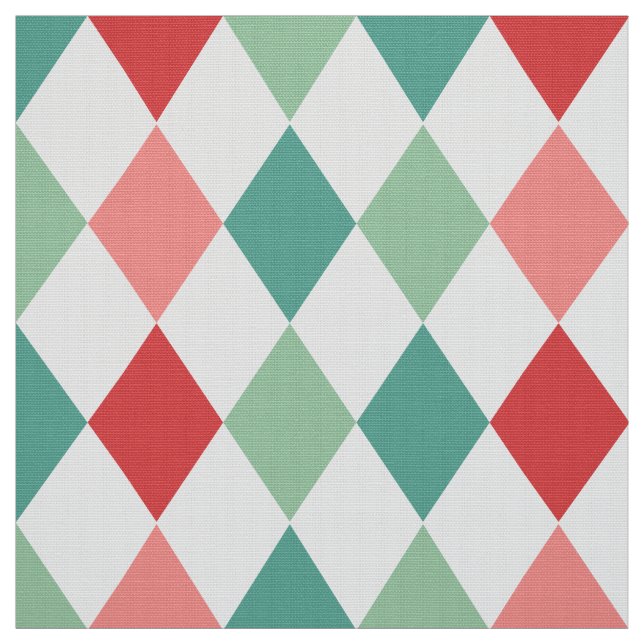 Colorful Harlequin Geometric Pattern Fabric (Swatch)