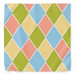 Colorful Harlequin Pattern Bandana