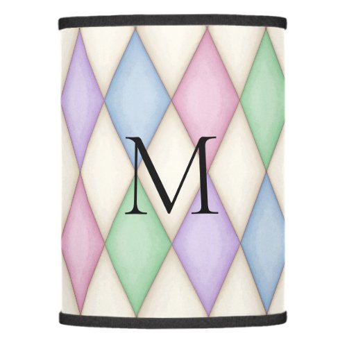 Colorful Harlequin Personal Monogram Contemporary Lamp Shade
