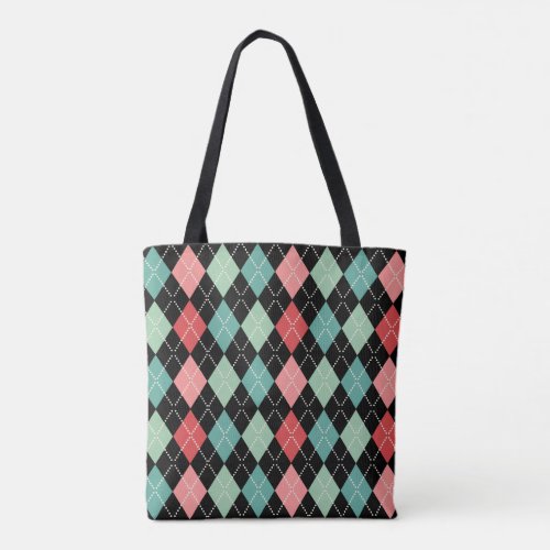 Colorful Harlequin Seamless Pattern Tote Bag
