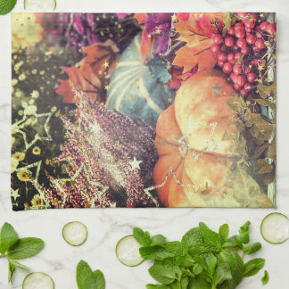 Colorful harvest kitchen towel
