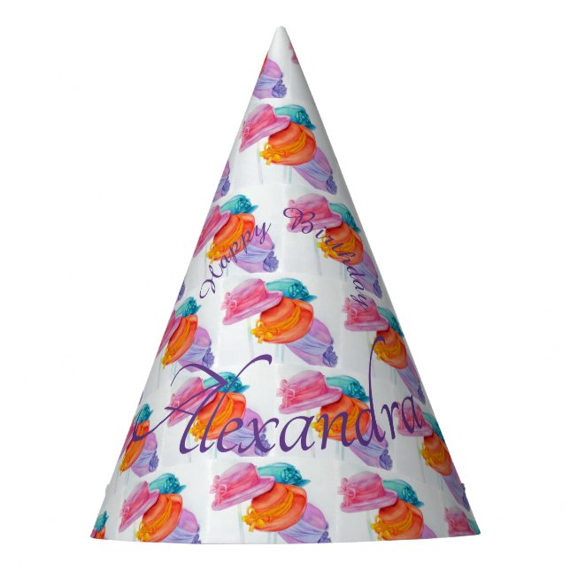 Colorful Hats Happy Birthday (Front)