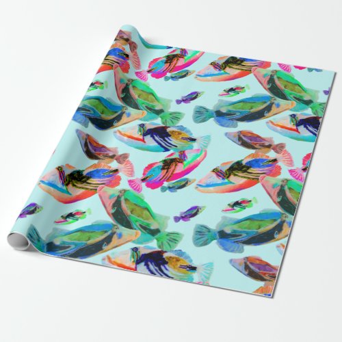 Colorful Hawaii State Fish Wrapping Paper