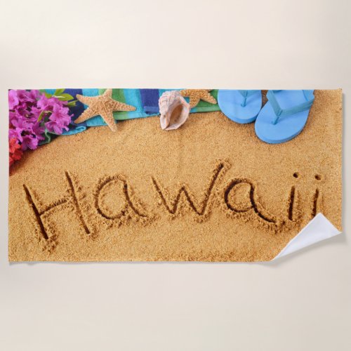 Colorful Hawaii Summer Beach Towel