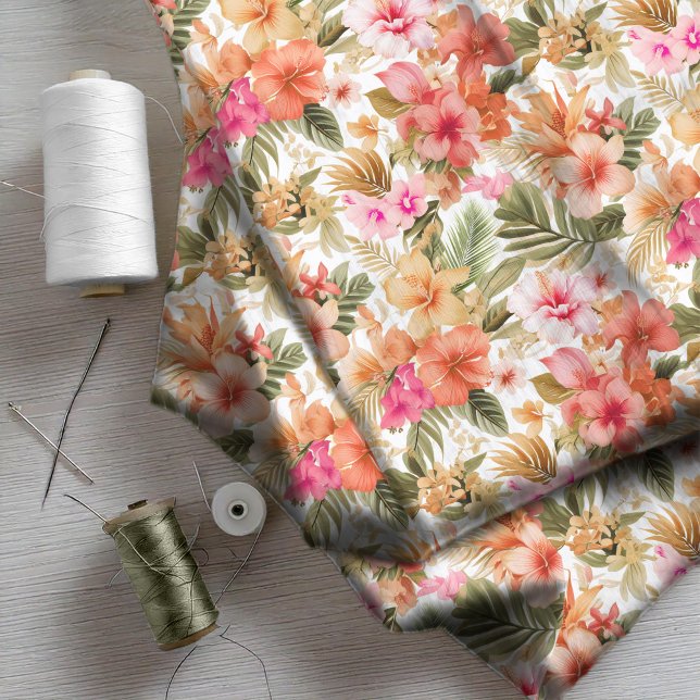 Colorful Hawaiian Floral Pattern ID1092 Fabric (Creator Uploaded)