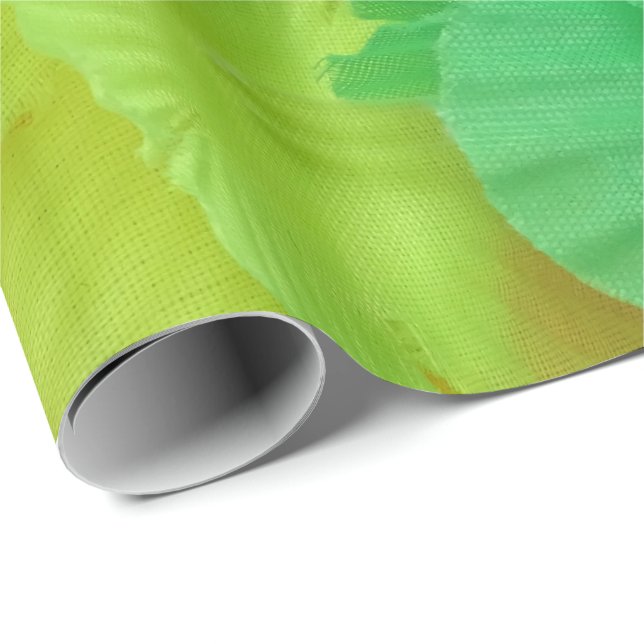 Colorful Hawaiian Luau Party Lei Wreath Flowers Wrapping Paper (Roll Corner)
