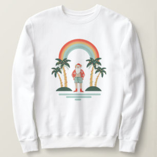 Colorful Hawaiian Santa Christmas Sweatshirt
