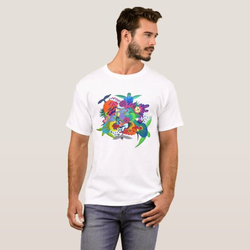 Colorful Hawaiian T-shirt Design | Zazzle