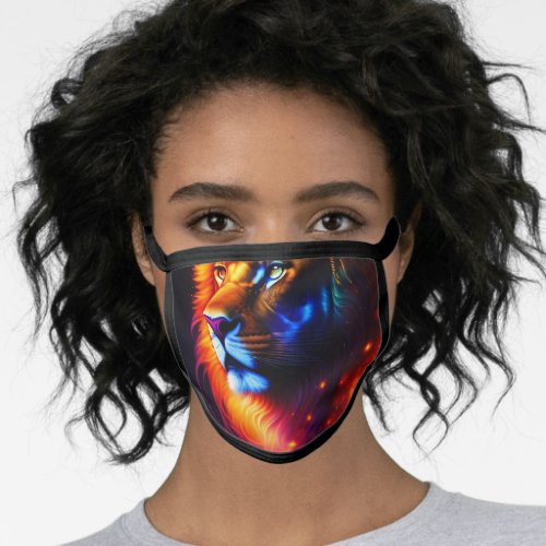 Colorful Head Lion Art Face Mask