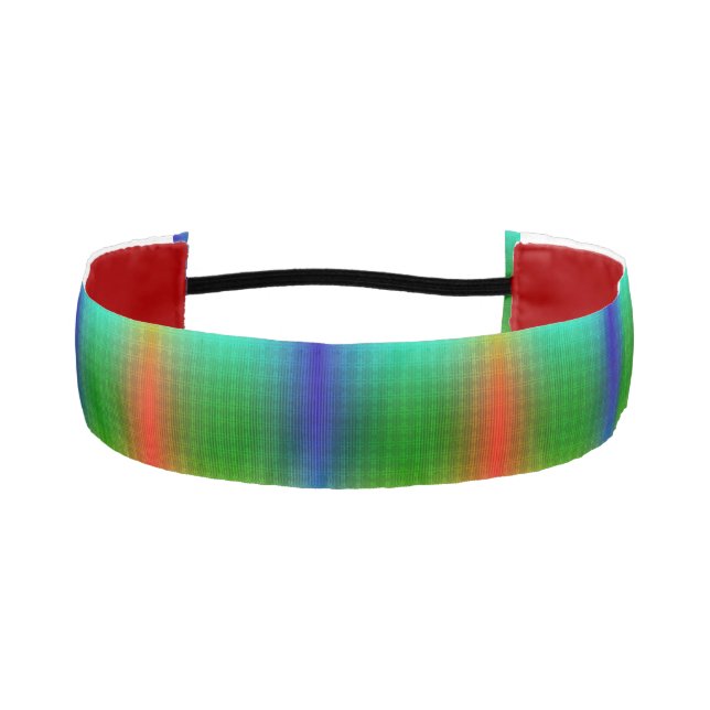 Colorful headband featuring a vibrant rainbow  (Front)