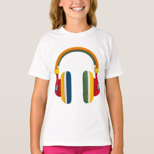 Colorful Headphones – Fun Music Design for Kids  T-Shirt