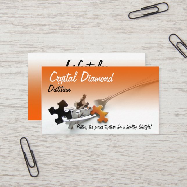 Colorful Healthy Life Professional Occupation Business Card (Front/Back In Situ)