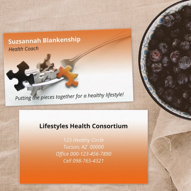 Colorful Healthy Life Professional Occupation Business Card (Creator Uploaded)