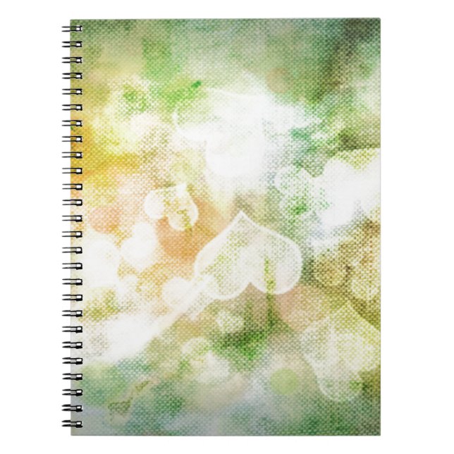 Colorful Heart Background Notebook (Front)