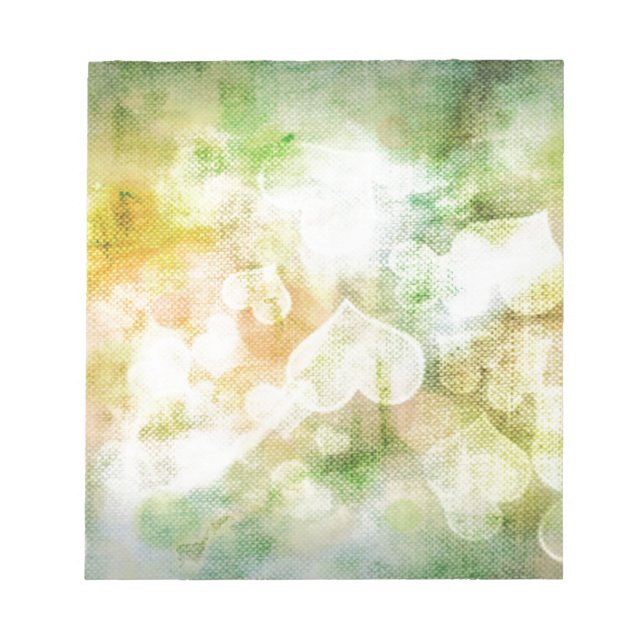 Colorful Heart Background Notepad (Front)