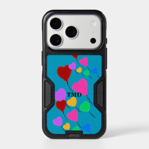 Colorful Heart Balloons Name iPhone 17 Pro Case