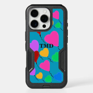 Colorful Heart Balloons Name iPhone 16 Pro Case