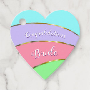 Colorful Heart Favor Tags