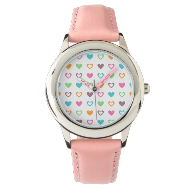 Colorful Heart Filled Kids Watches (Front)