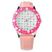 Colorful Heart Filled Kids Watches