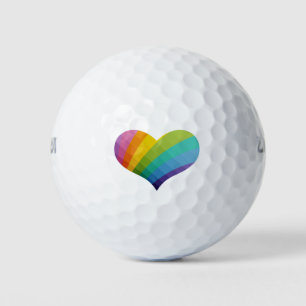 Colorful Heart Golf Balls