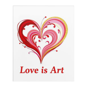 Colorful Heart Love Art Illustration