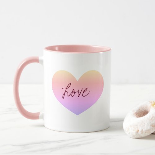 Colorful Heart Love Girly Valentines Day  Mug