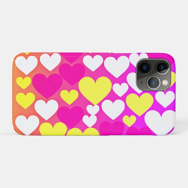 Colorful Heart Love Pattern Case-Mate iPhone Case (Back (Horizontal))