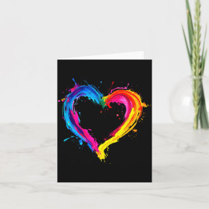 Colorful Heart Love Valentines Day Card