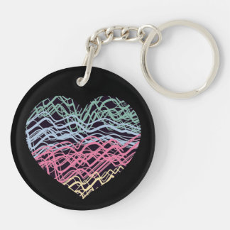 Colorful Heart Motif Keychain
