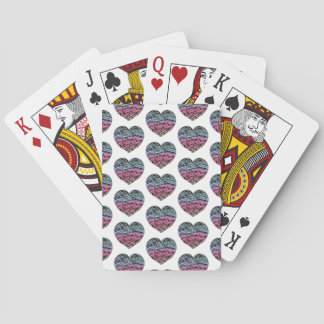 Colorful Heart Motif Poker Cards