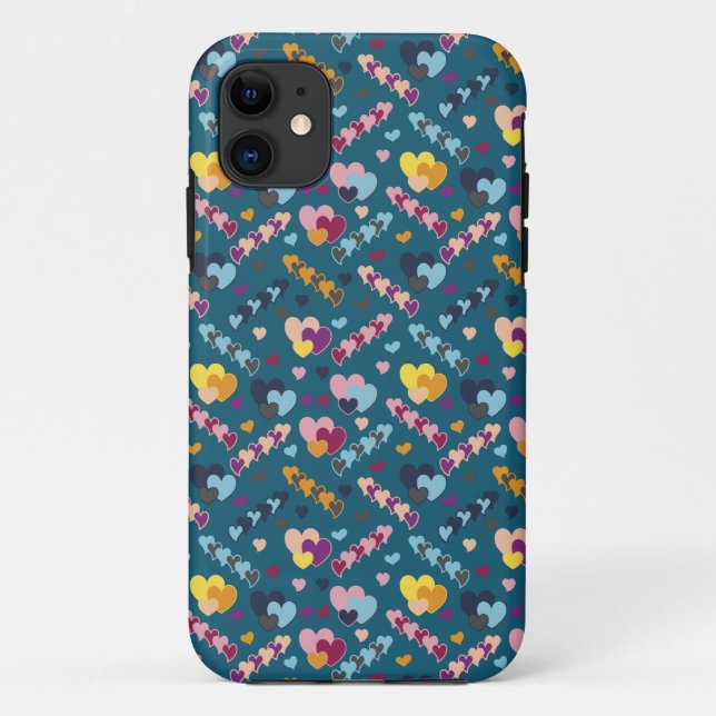 Colorful Heart Pattern Case-Mate iPhone Case (Back)